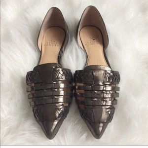 Vince Camino gun metal ballerina flat shoes